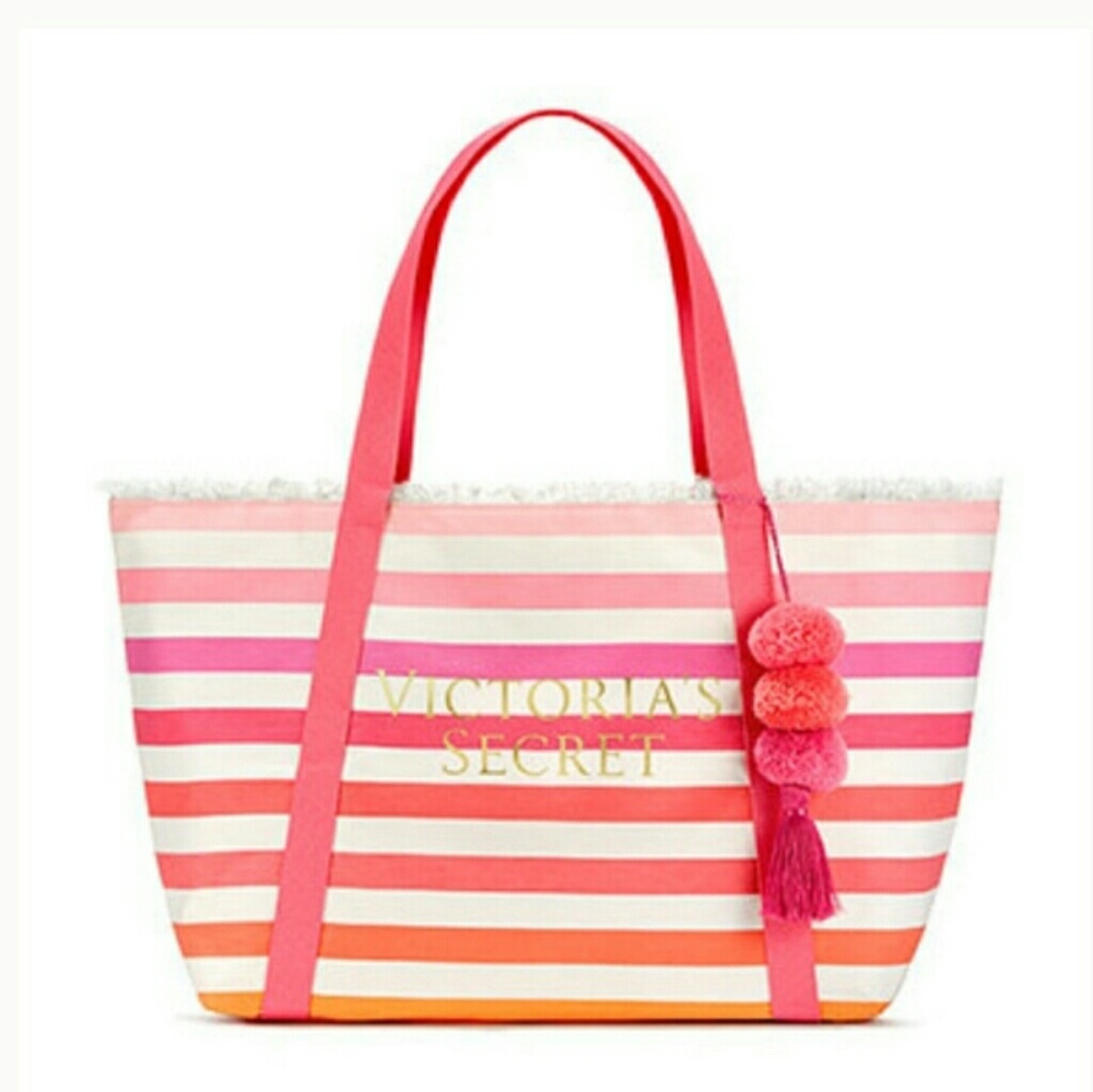Victoria secret striped tote